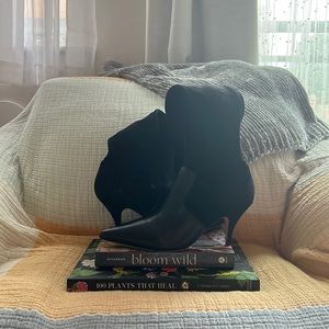 Tory Burch black/suede knee boots